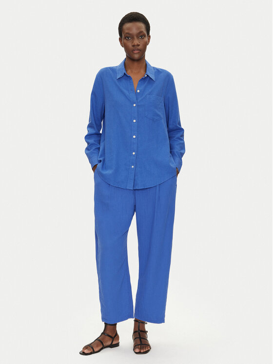 Gap Gap Pantaloni din material 713952-05 Albastru Regular Fit