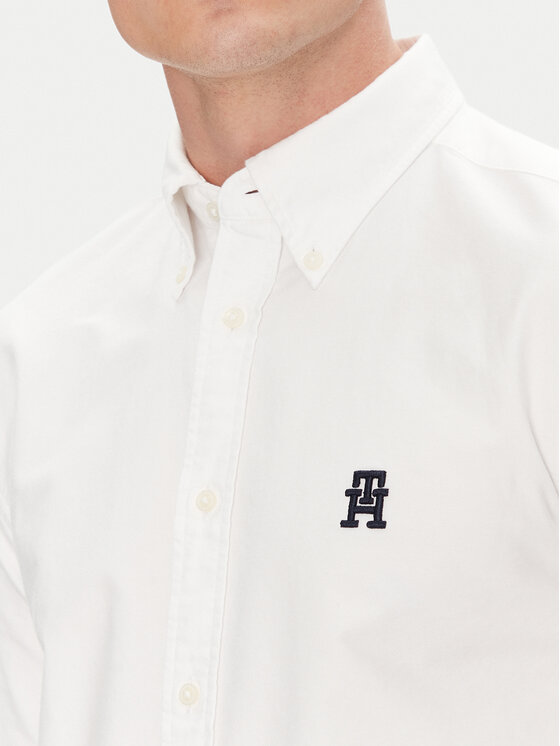 Tommy Hilfiger Tommy Hilfiger Cămașă Heritage MW0MW39235 Alb Regular Fit