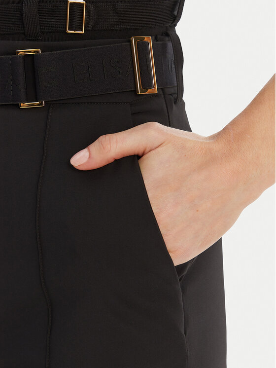 Elisabetta Franchi Elisabetta Franchi Hlače iz tkanine PA-132-61E2-V350 Črna Regular Fit
