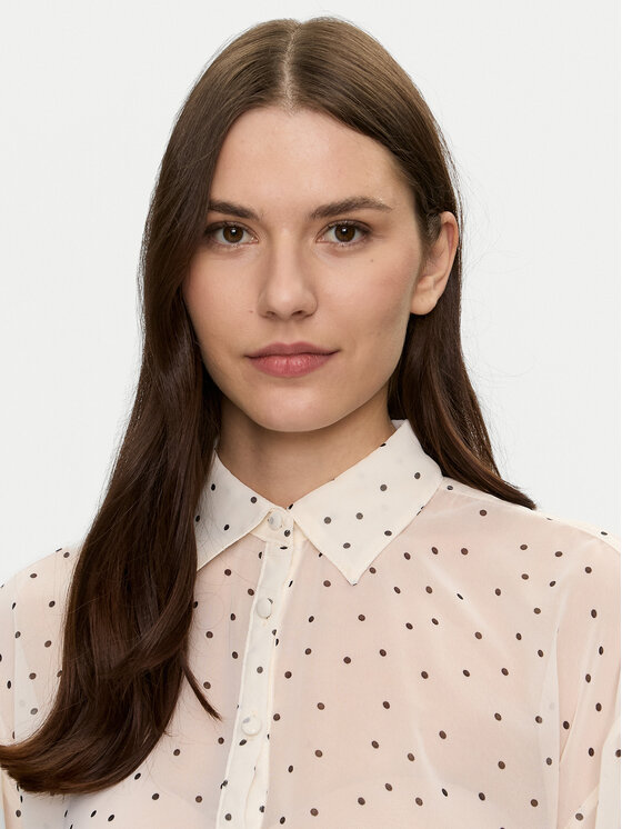 Brave Soul Brave Soul Camicia LSH-272DOTTICREA Écru Regular Fit