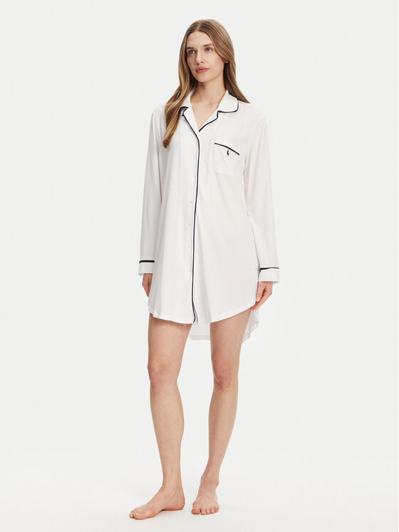 Polo Ralph Lauren Polo Ralph Lauren Cămașă de noapte 4P9012 Alb Relaxed Fit