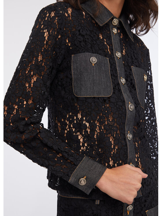 Liu Jo Liu Jo camicia di jeans UF5169J407888000 Nero Regular Fit