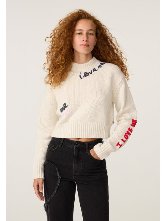 Fabienne Chapot Fabienne Chapot Sweter 6903-1607-175 Biały Regular Fit