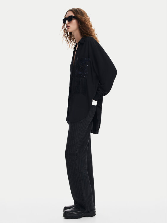 Desigual Desigual Джинси Beneida 24WWDD58 Чорний Straight Fit