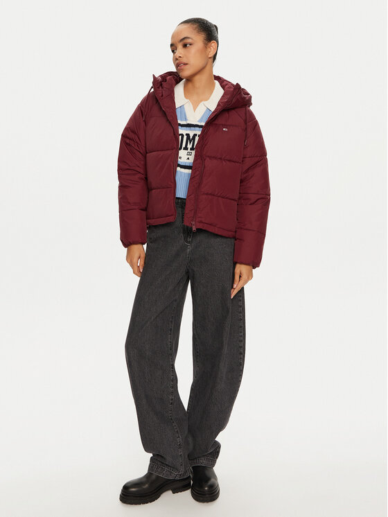 Tommy Jeans Tommy Jeans Žieminė striukė Vail DW0DW18841 Vyšninė Regular Fit