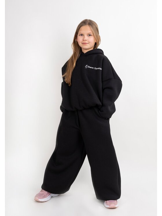 DKaren Sport DKaren Sport Komplet bluza i spodnie materiałowe EQ-K-B27 001 Czarny Balloon Fit