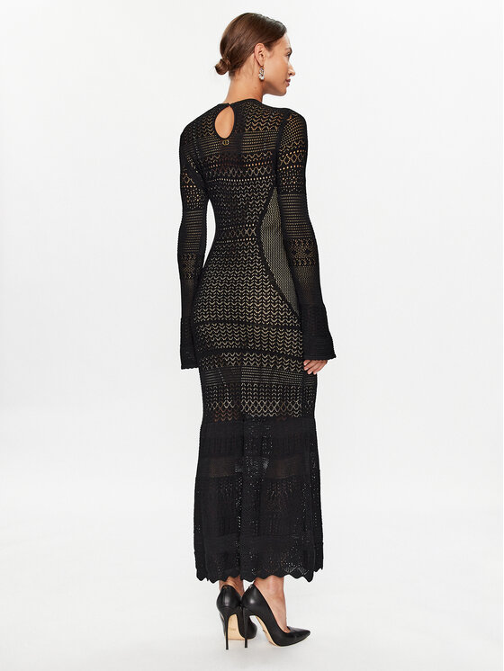 TWINSET TWINSET Sukienka dzianinowa 232TP3100 Czarny Regular Fit