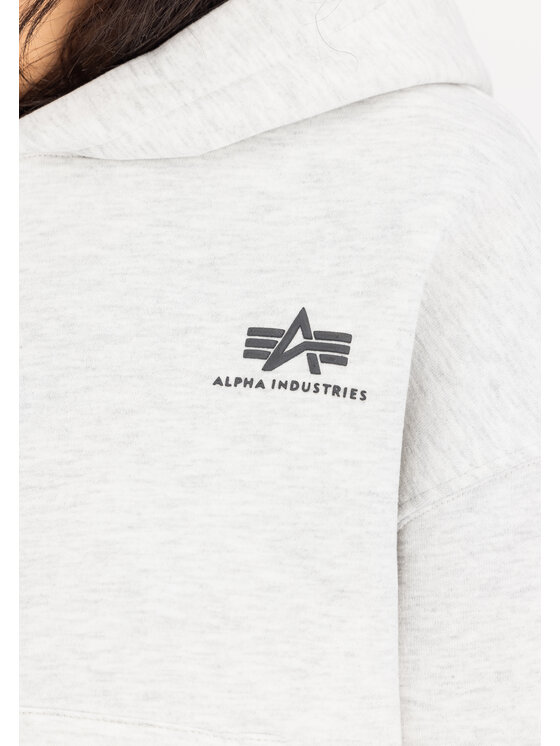 Alpha Industries Alpha Industries Bluza Basic Small Logo Hoodie Women Szary Loose Fit