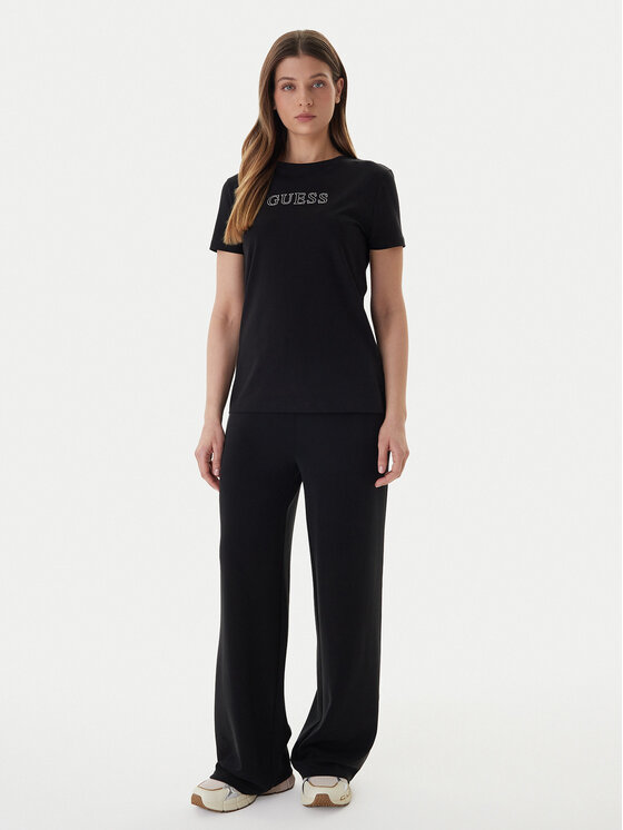Guess Guess T-Shirt V3BI11 J1314 Czarny Regular Fit