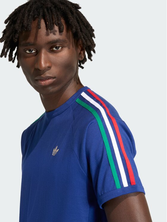 adidas adidas T-Shirt 3-Stripes Niebieski jasny Regular Fit
