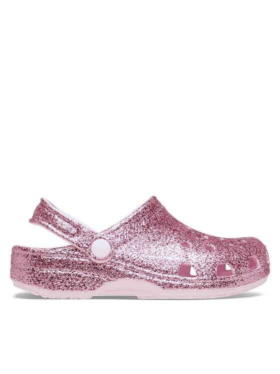 Crocs Şlapi Classic Chunky Glitter Clog K 211939 Roz