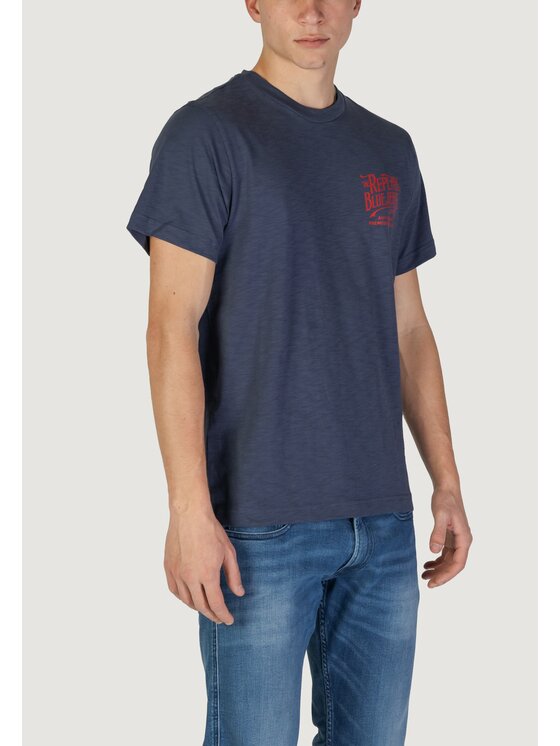 REPLAY REPLAY T-Shirt M3023.000.22336 Niebieski Shirt Fit
