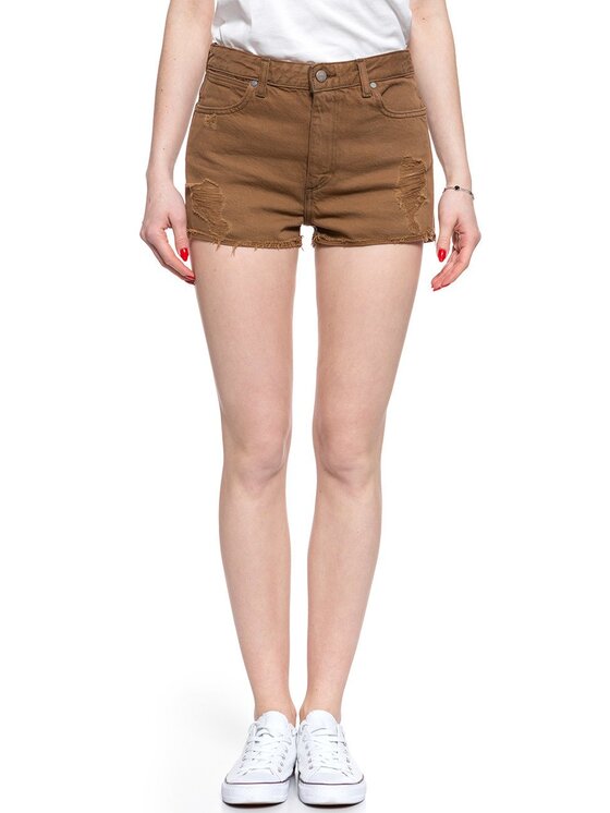 Wrangler Wrangler Pantaloncini di jeans THE SHORT Marrone Regular Fit