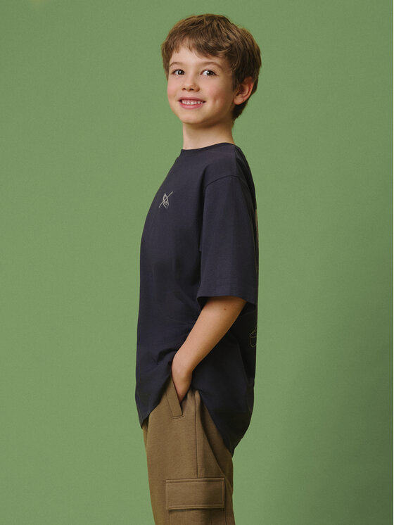 4F 4F T-Shirt ENJOY THE OUTDOORS Szary ciemny Loose Fit
