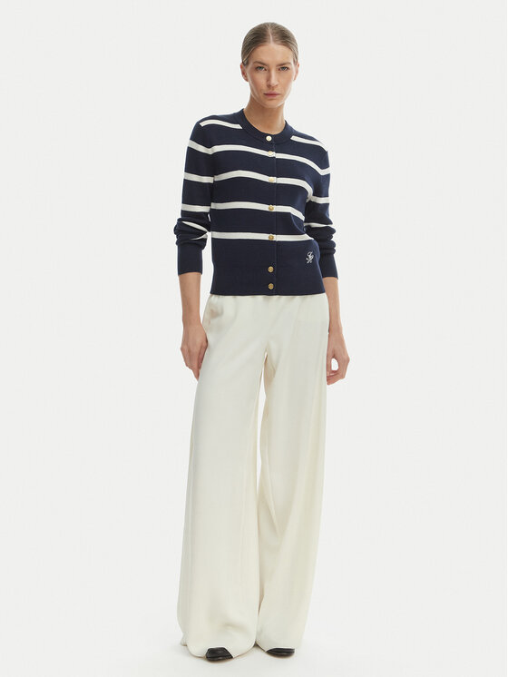 Tommy Hilfiger Tommy Hilfiger Kardigan WW0WW49617 Granatowy Regular Fit