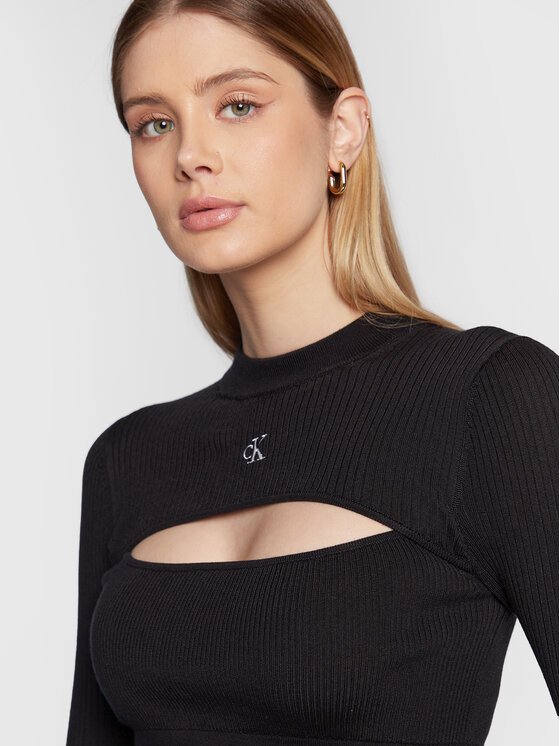 Calvin Klein Jeans Calvin Klein Jeans Пуловер J20J220446 Черен Slim Fit