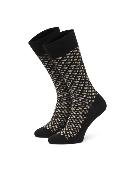 BOSS BOSS 2er-Set hohe Herrensocken 2P RS Monogram CC 50515141 Schwarz