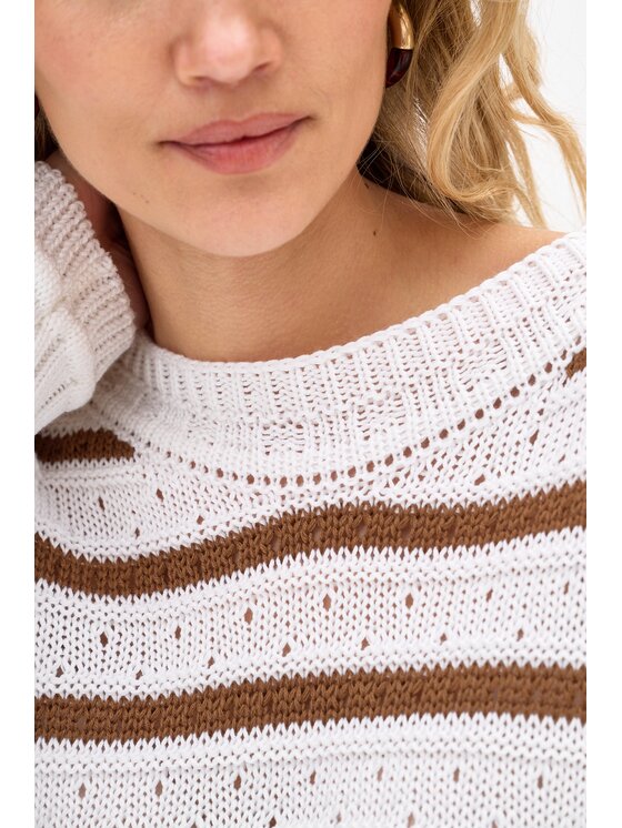 blue shadow blue shadow Sweter Kera Brązowy Regular Fit