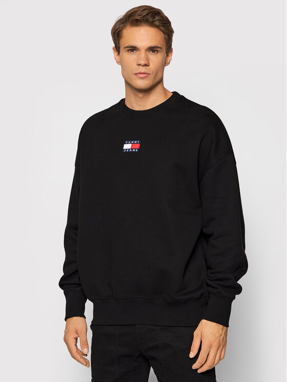Tommy Jeans Džemperis Tjm Tommy Badge DM0DM10911 Juoda Regular Fit •  Modivo.lt
