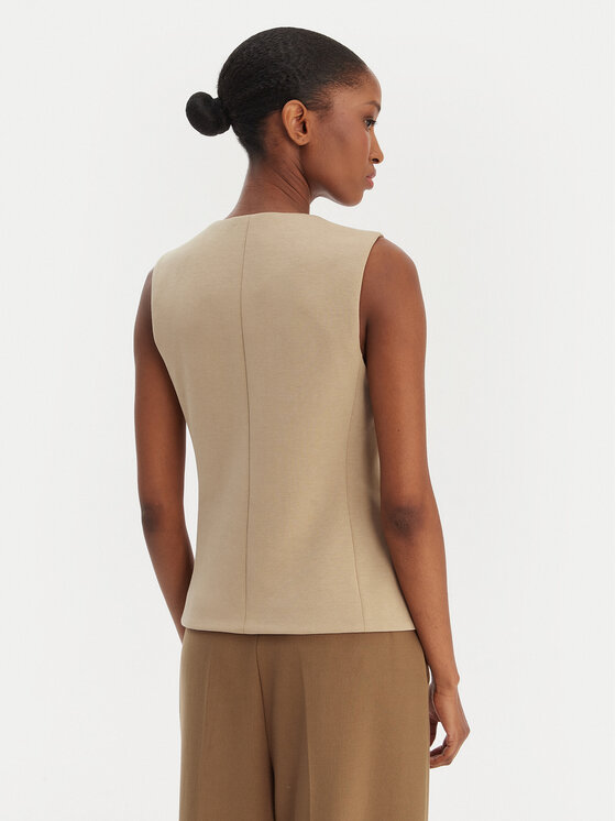 Weekend Max Mara Weekend Max Mara Obleková vesta Poggio 2615911021 Béžová Slim Fit
