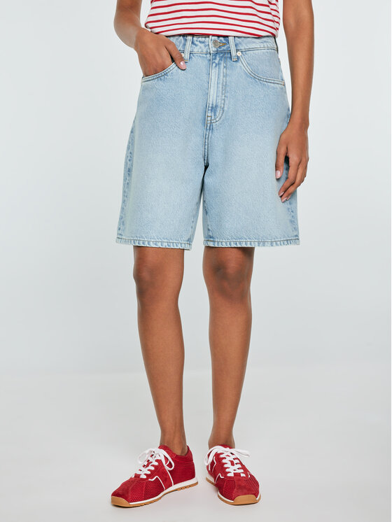 BIG STAR BIG STAR Bermudy SELENE Niebieski Loose Fit