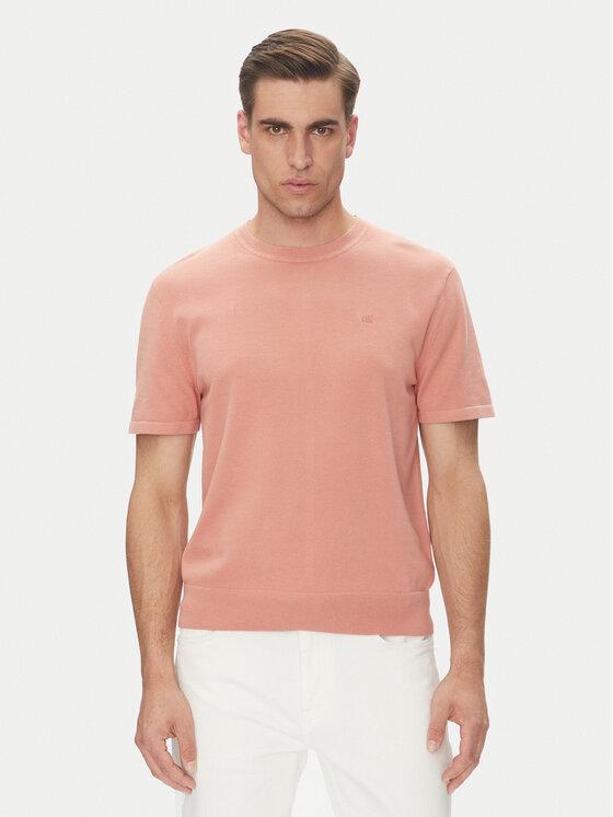 Calvin Klein Calvin Klein T-Shirt Supima LV04LC333G Koralowy Regular Fit