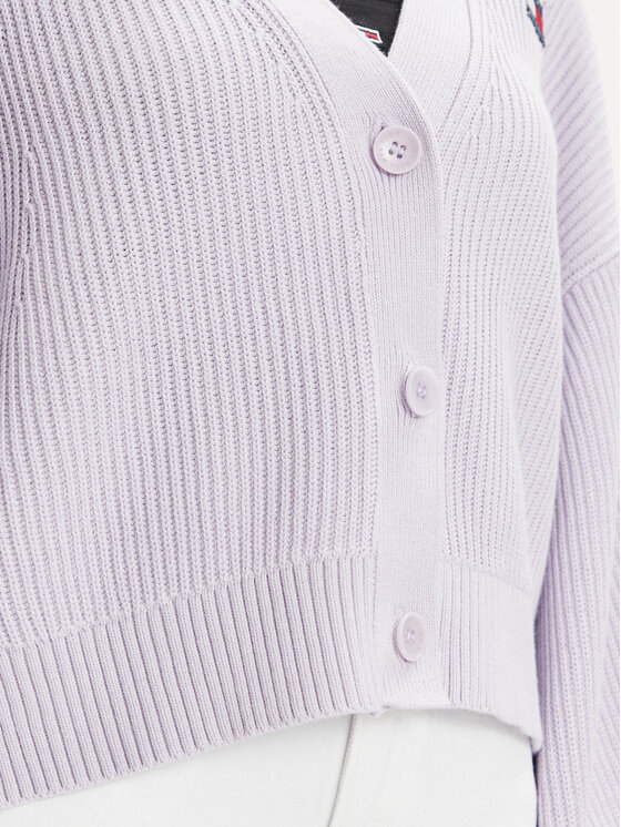 Tommy Jeans Tommy Jeans Strickjacke Essential DW0DW17253 Violett Relaxed Fit