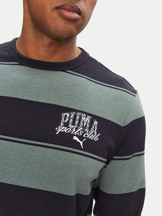 Puma Puma Bluza Class Striped 684647 Zielony Regular Fit