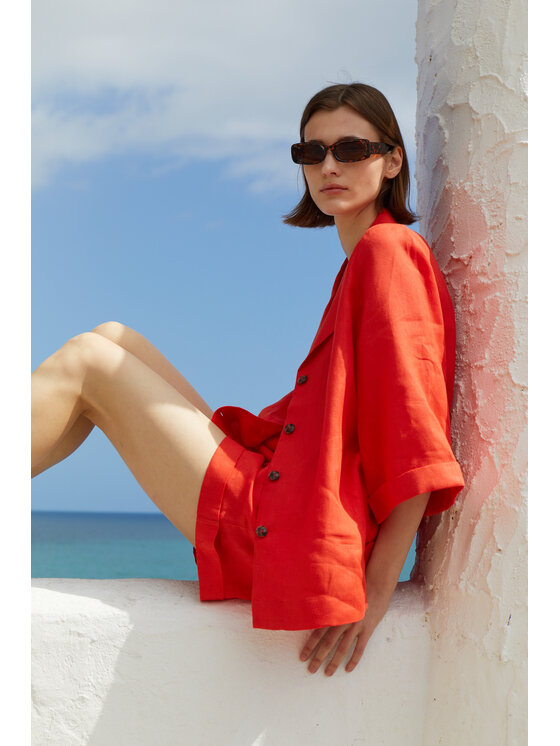 Duende Duende Koszula Leah Shirt Pomarańczowy Relaxed Fit