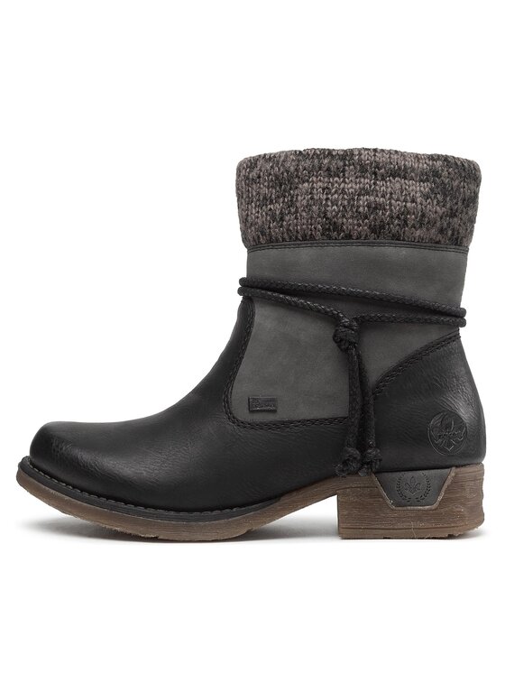 Rieker Rieker Botki 79688-00 Czarny