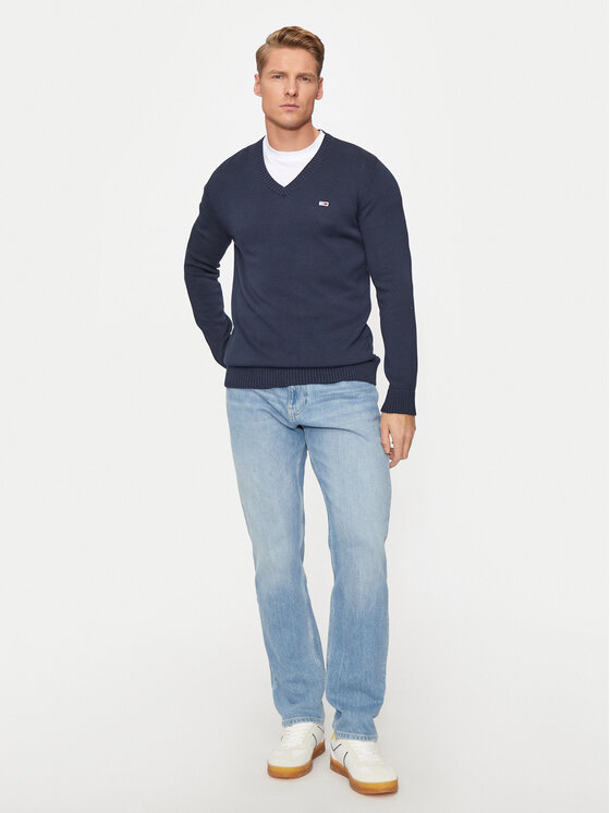 Tommy Jeans Tommy Jeans Sweater Essential DM0DM19429 Sötétkék Slim Fit
