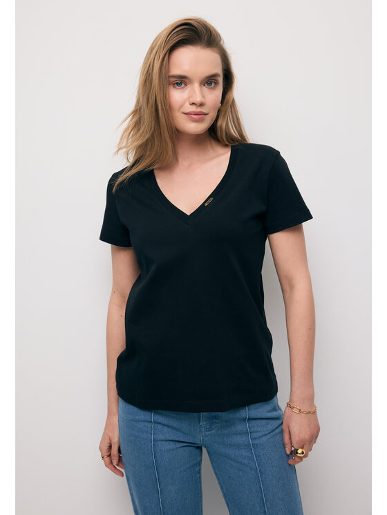 BIZUU BIZUU T-Shirt FOKIA Czarny Standard Fit