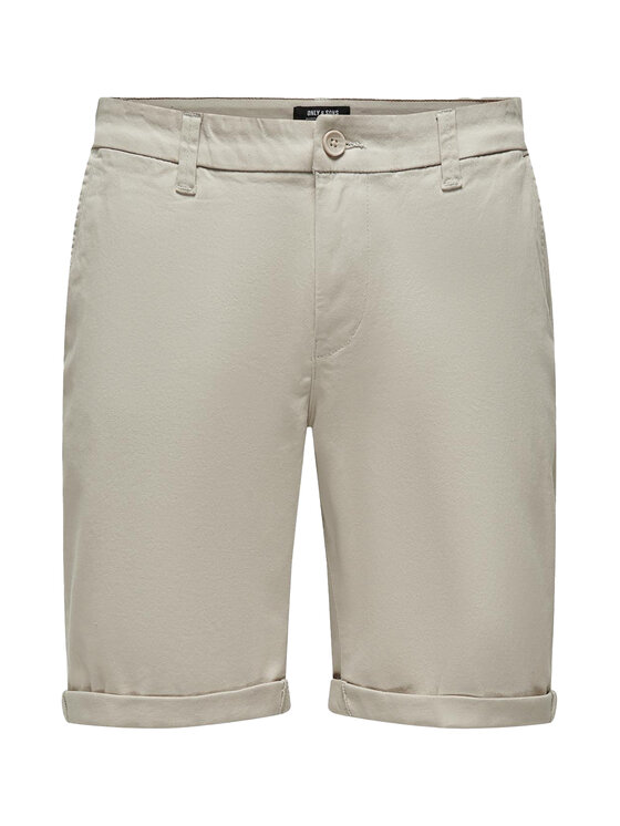 Only & Sons Only & Sons Шорти от плат Peter 22027905 Бежов Regular Fit