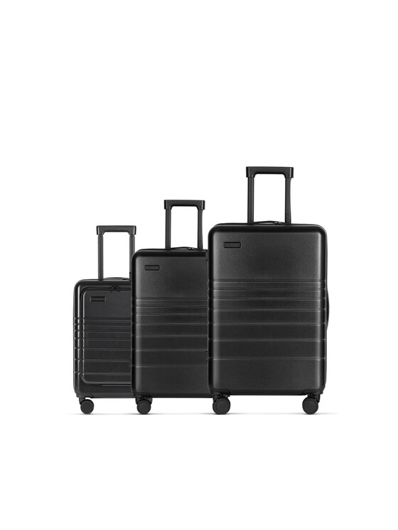 Komplet walizek, rozmiar S/M/L, Czarny, E1