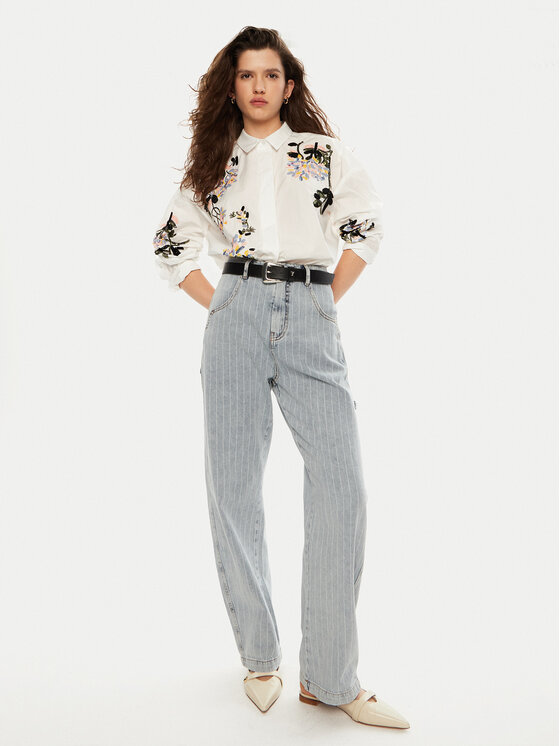 Munthe Munthe Jeans hlače Shimo 244142024405 Modra Regular Fit