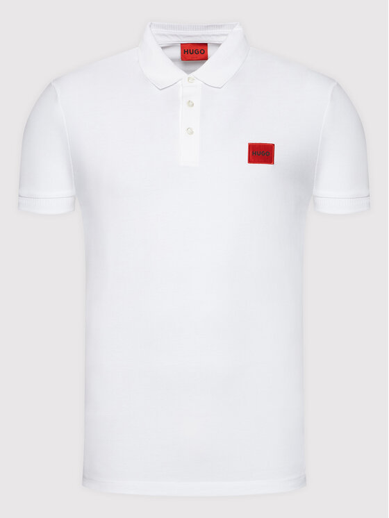 HUGO Hugo Polo Dereso222 50466202 Biały Slim Fit