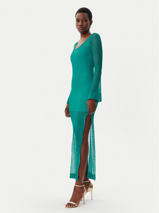 Simona Corsellini Simona Corsellini Rochie tricotată P25CPABO0201 Turcoaz Regular Fit