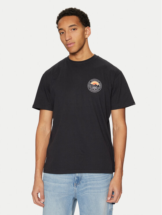 Quiksilver Męski T-Shirt, rozmiar M, Czarny, Landscapes EQYZT07917