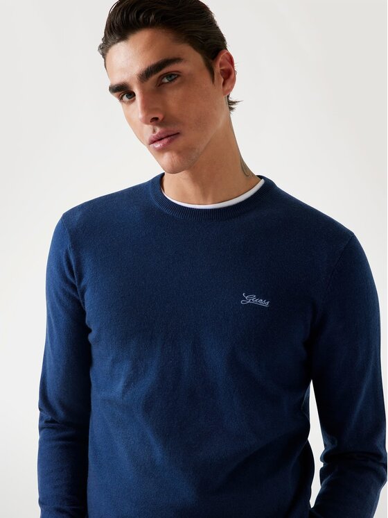Guess Guess Sweter 176375 Niebieski Classic Fit