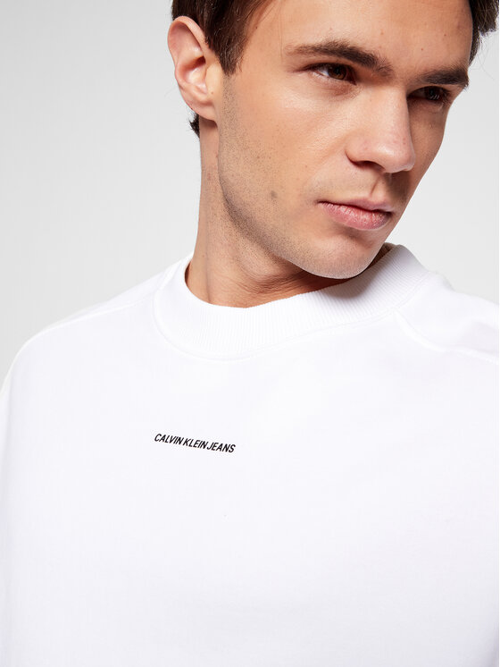 Calvin Klein Jeans Džemperis J30J318507 Balta Regular Fit • Modivo.lt