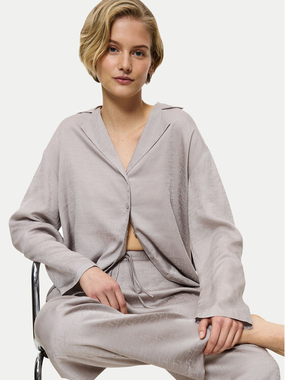 Triumph Triumph Spodnie piżamowe Silky Sensuality 10221174 Szary Relaxed Fit
