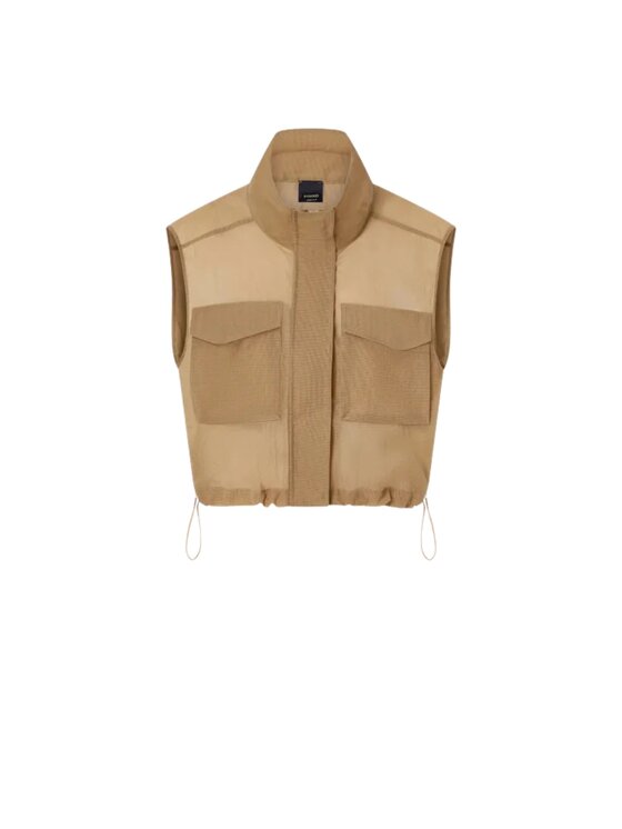 PINKO PINKO Kamizelka Gilet donna Beżowy Regular Fit