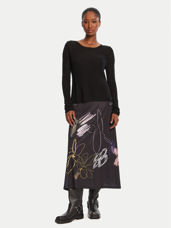 Desigual Desigual Haljina za svaki dan Kala 25WWVK25 Crna Slim Fit