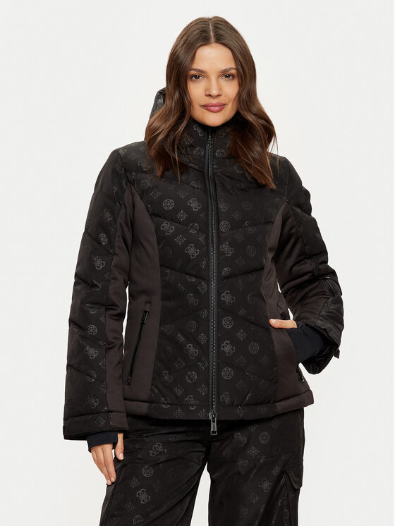 Guess Giacca da sci W4PL3N WH0K0 Nero Regular Fit, taglia : S