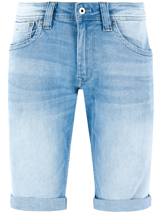 Pepe Jeans Short en jean Cash PM800074 Bleu Regular Fit Modivo