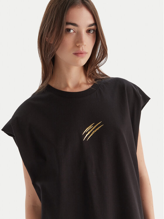 Plein Sport Plein Sport Majica brez rokavov PAEC MRK0104 STE001N Črna Regular Fit
