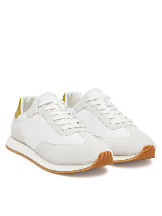 Calvin Klein Calvin Klein Sneakersy Low Prof Runn Laceup Cv Mix HM0HM01723 Biały