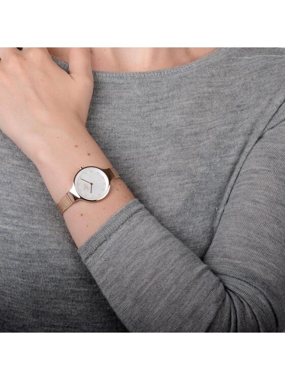 Obaku Obaku Zegarek V173LXVWMV Różowe złoto