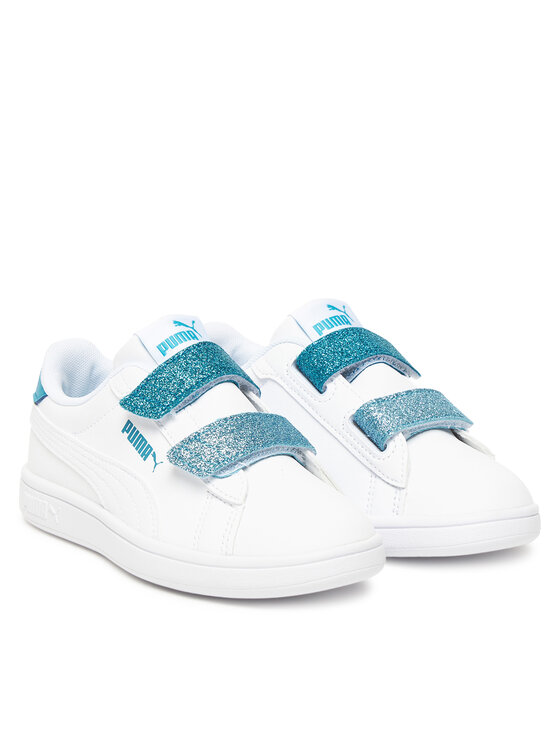 Puma Puma Sportcipők Smash 3.0 L Glitter Velcro V Ps 395609 08 Fehér