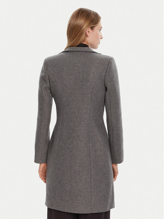 Rinascimento Rinascimento Вълнено палто CFC0126218003 Сив Regular Fit